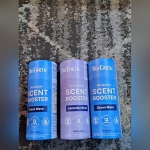 3 Mixed Lot Of Tru Earth In-Wash Scent Booster; Lavender Bliss & Ocean Waves